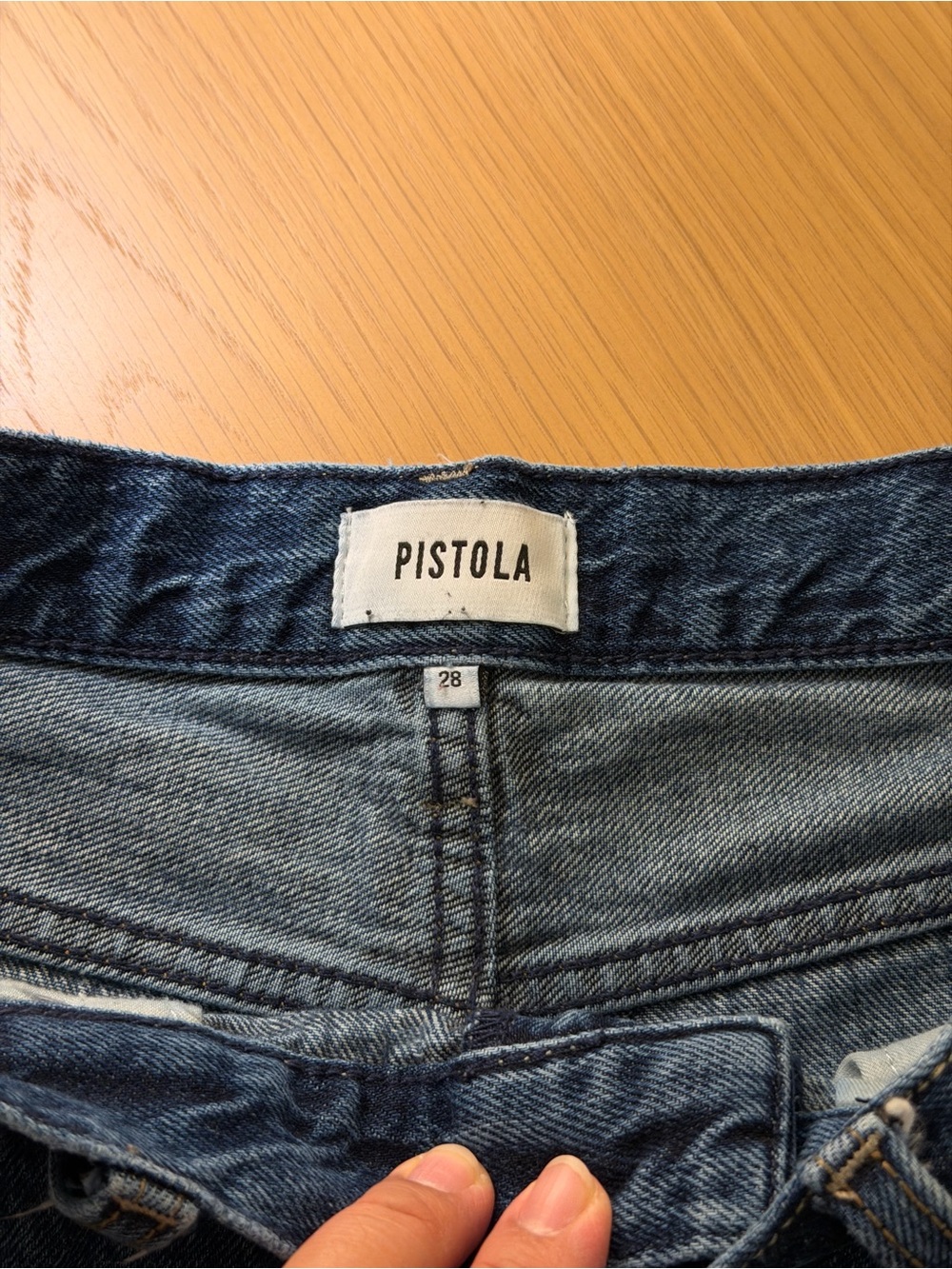 Pistola Size 28 Artisan Lexi Mid Rise Bowed Straight Jean Premium Casual Relaxed - Picture 3 of 7